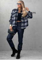 Cămașă z kołnierzem w kratę Maple Plaid bluemarin