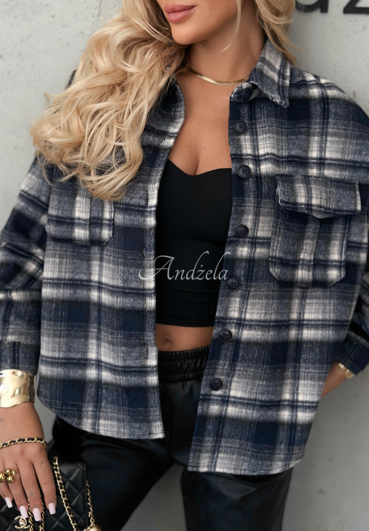Cămașă în carouri cu lână Maple Plaid