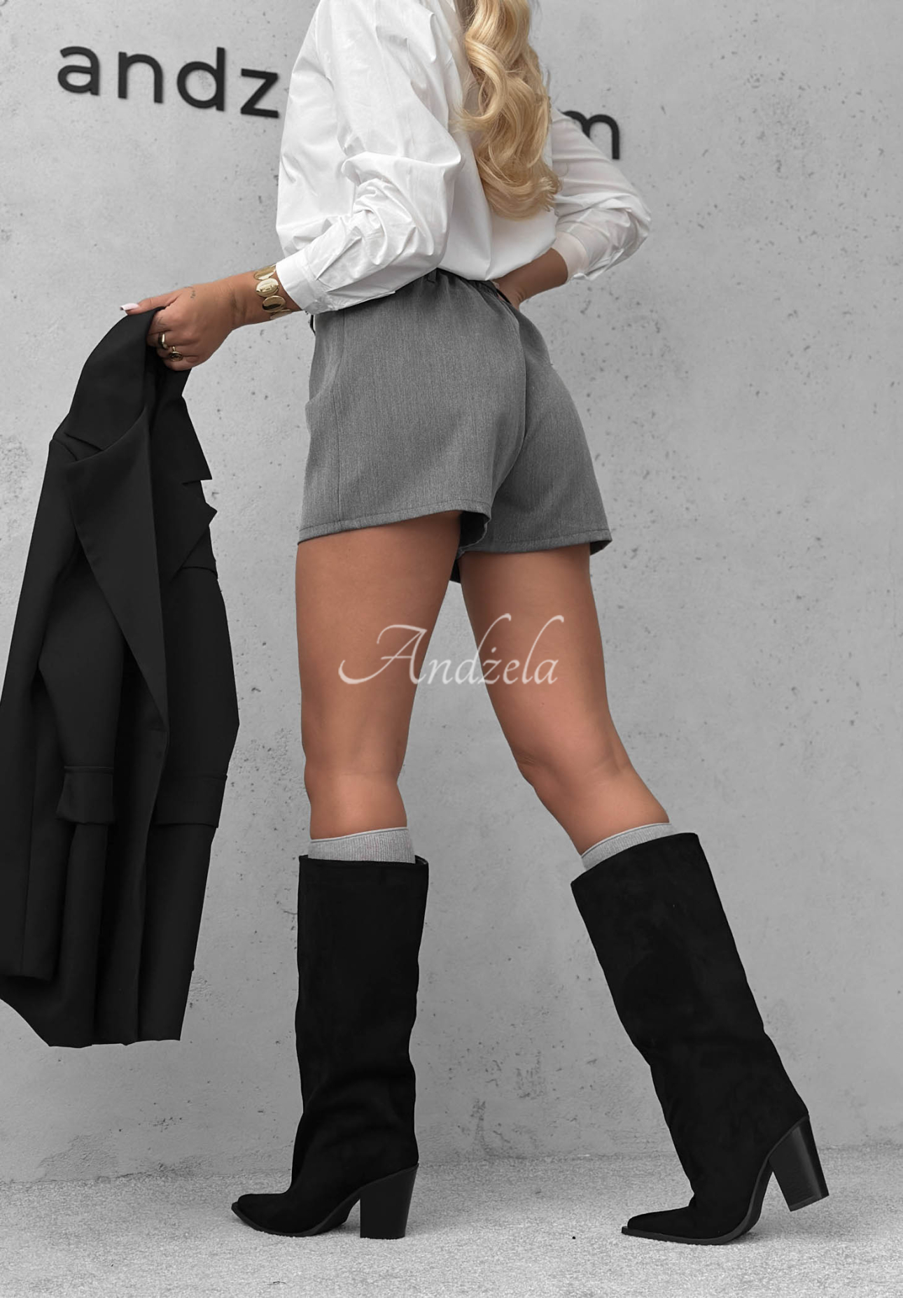 Pantaloni scurți din material cu vâscoză New Classic