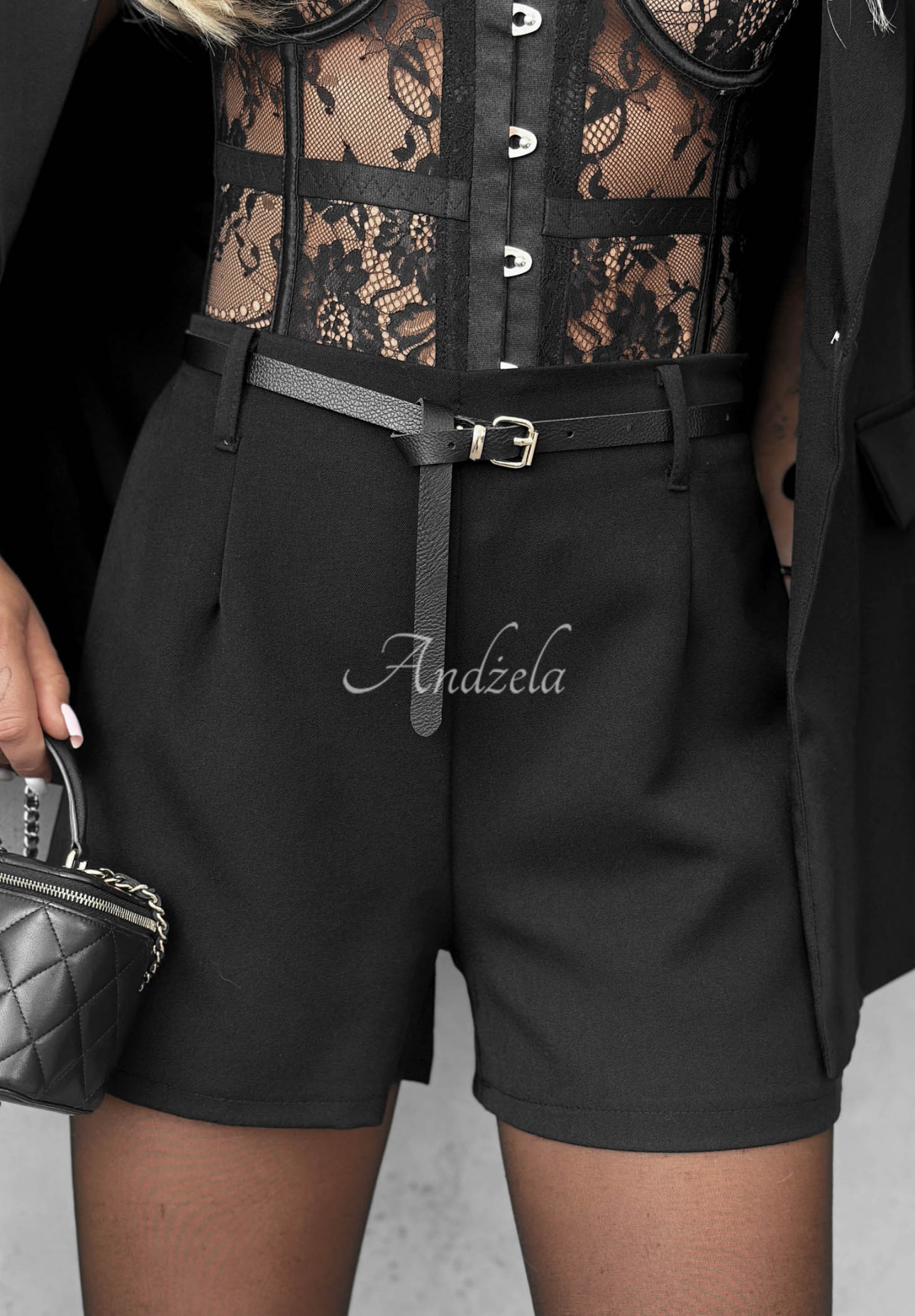 Pantaloni scurți din material cu vâscoză New Classic