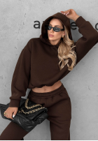 Compleu de trening Hanorac i Pantaloni Wrong Address ciocolatiu