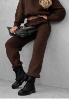 Compleu de trening Hanorac i Pantaloni Wrong Address ciocolatiu