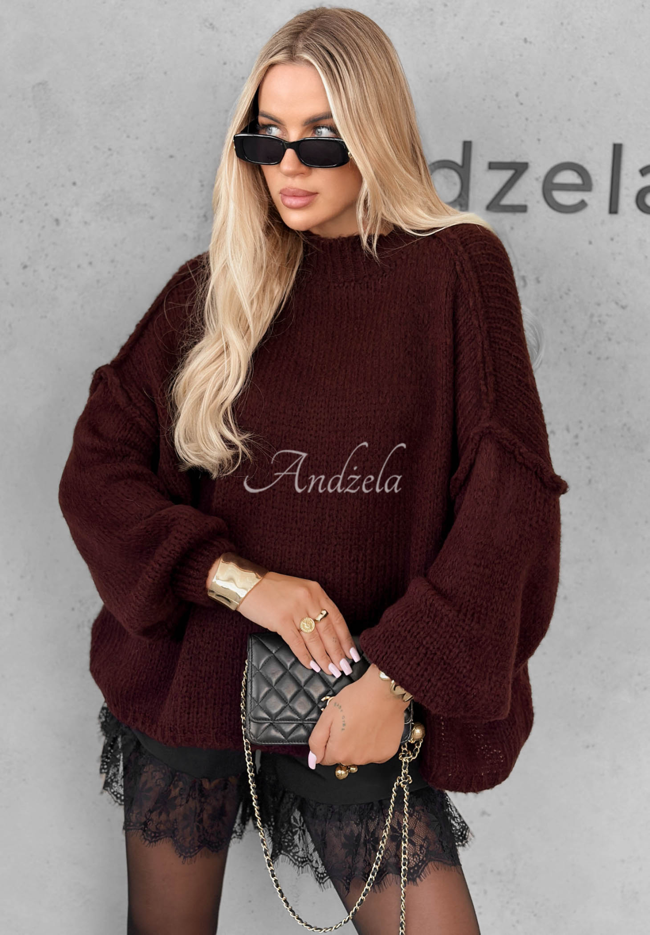 Pulover moale oversize November Mist
