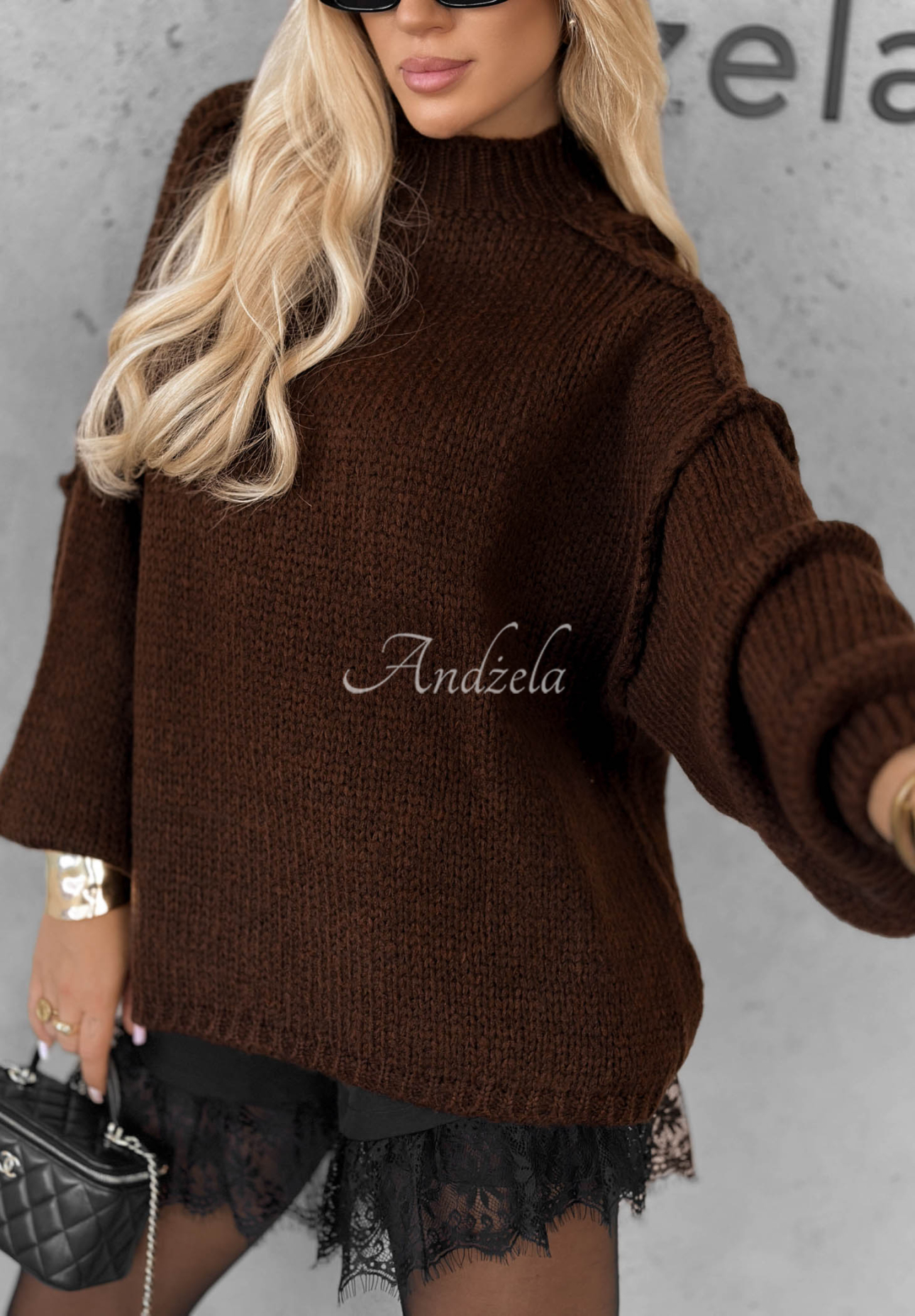 Pulover moale oversize November Mist