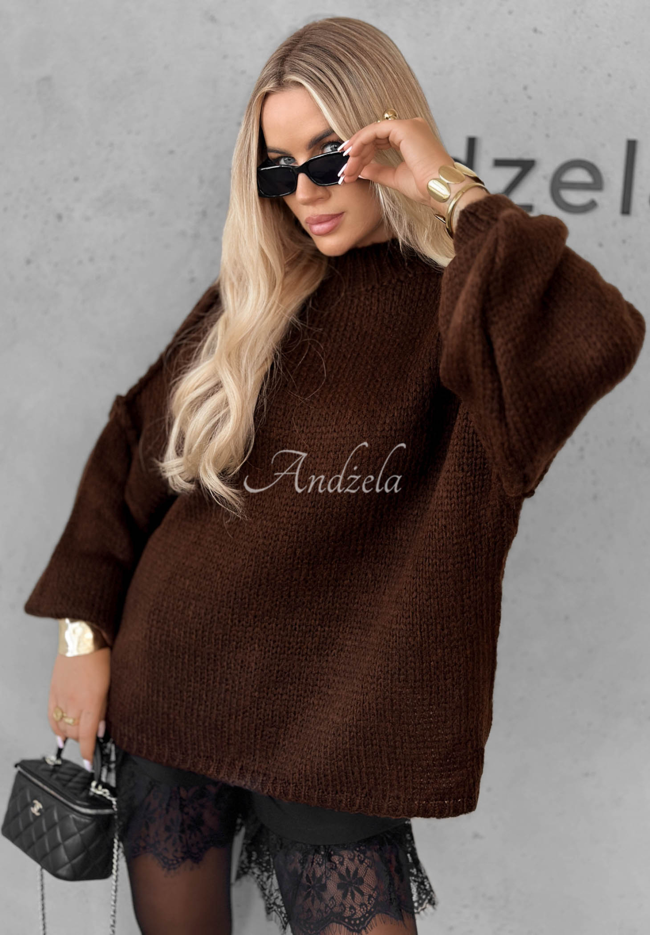 Pulover moale oversize November Mist