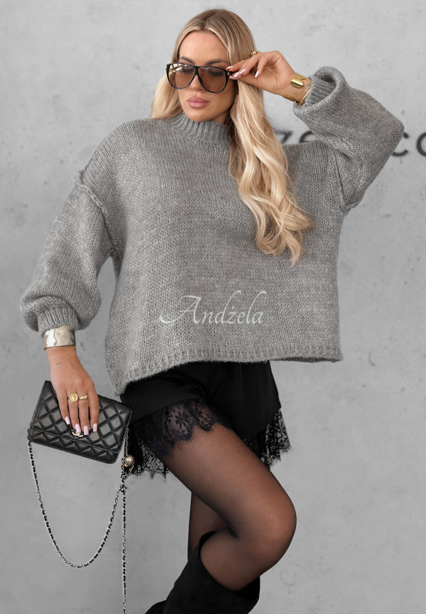 Pulover moale oversize November Mist