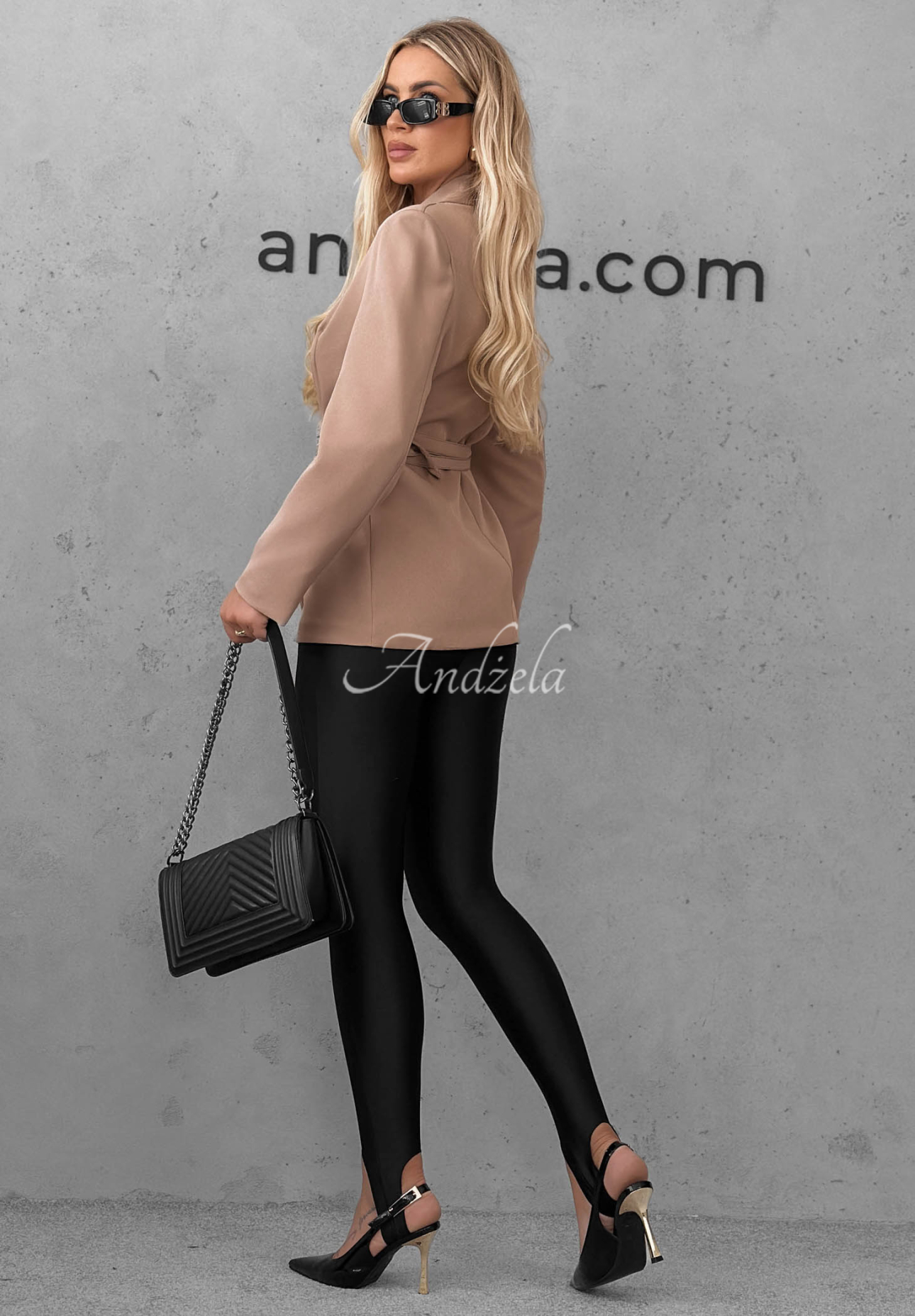 Sacou clasic cu curele Bella Chic