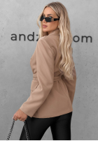 clasic Sacou z paskiem Bella Chic negru
