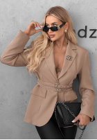 clasic Sacou z paskiem Bella Chic negru