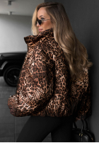 Pikowana Geacă bomberka cu model tip panteră Wild Freeze camel