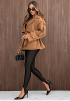 Dwurzędowy Palton  z kołnierzem Timeless Charm camel