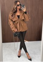 Dwurzędowy Palton  z kołnierzem Timeless Charm camel