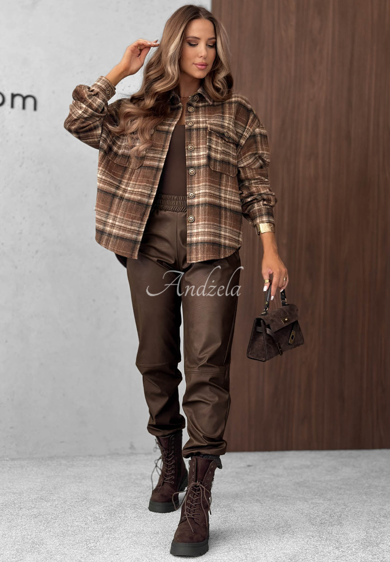 Cămașă în carouri cu lână Maple Plaid