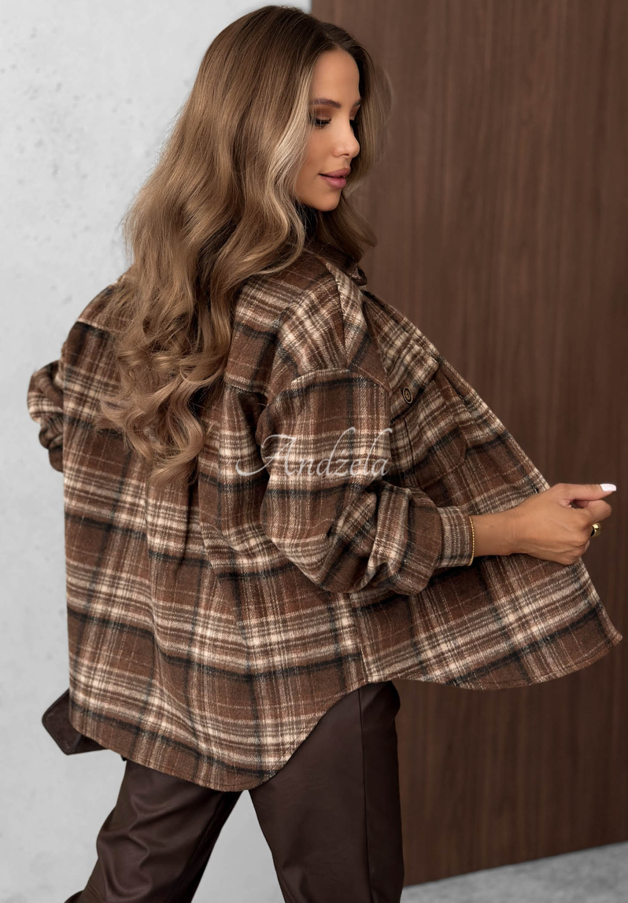 Cămașă în carouri cu lână Maple Plaid