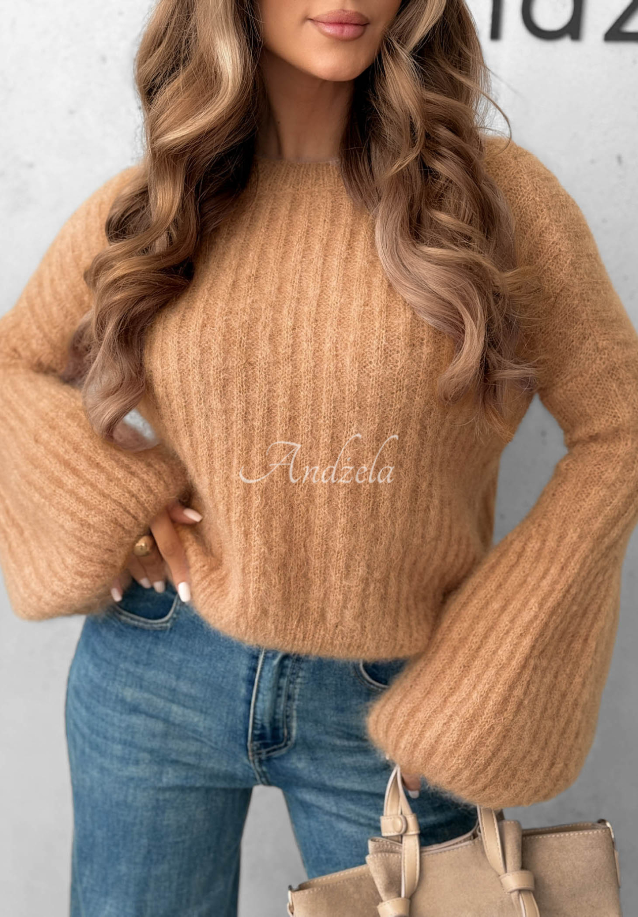 Pulover de mohair Cocomore Cloudly cu mâneci largi