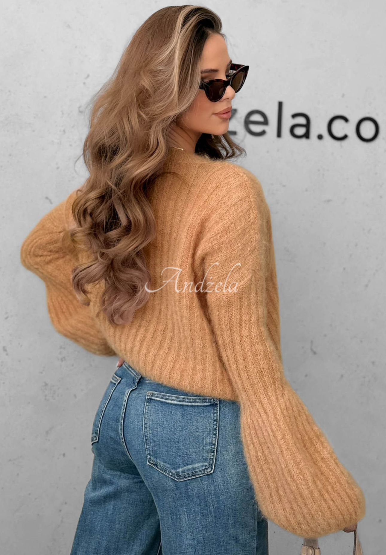 Pulover de mohair Cocomore Cloudly cu mâneci largi
