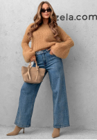 Pantaloni din denim wide leg Cozy Streets albastre