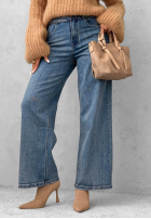 Pantaloni din denim wide leg Cozy Streets albastre