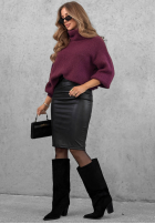 Skórzana Fustă mini Secret Look negru