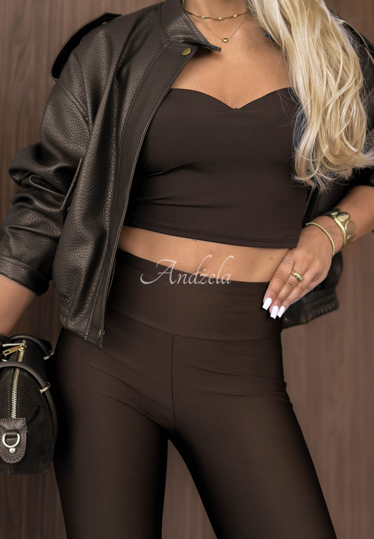 Colanți mulați Toffee Glow