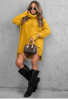 Pulover oversize z golfem Benin ciocolatiu