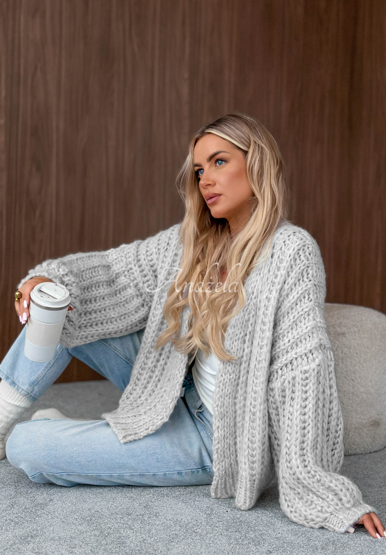 Cardigan scurt cu mâneci bufante Frost Club