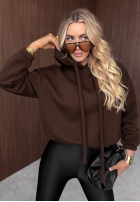 Hanorac z kapturem oversize Not Quite negru
