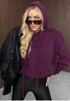 Hanorac z kapturem oversize Not Quite negru