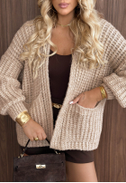 Krótki Cardigan Simply Cozy ciocolatiu