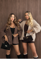 Krótki Cardigan Simply Cozy ciocolatiu