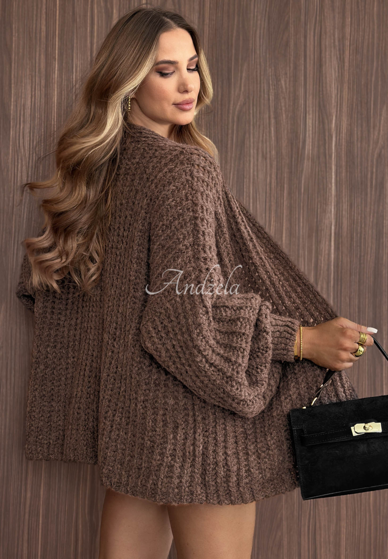 Cardigan scurt cu lână Simply Cozy