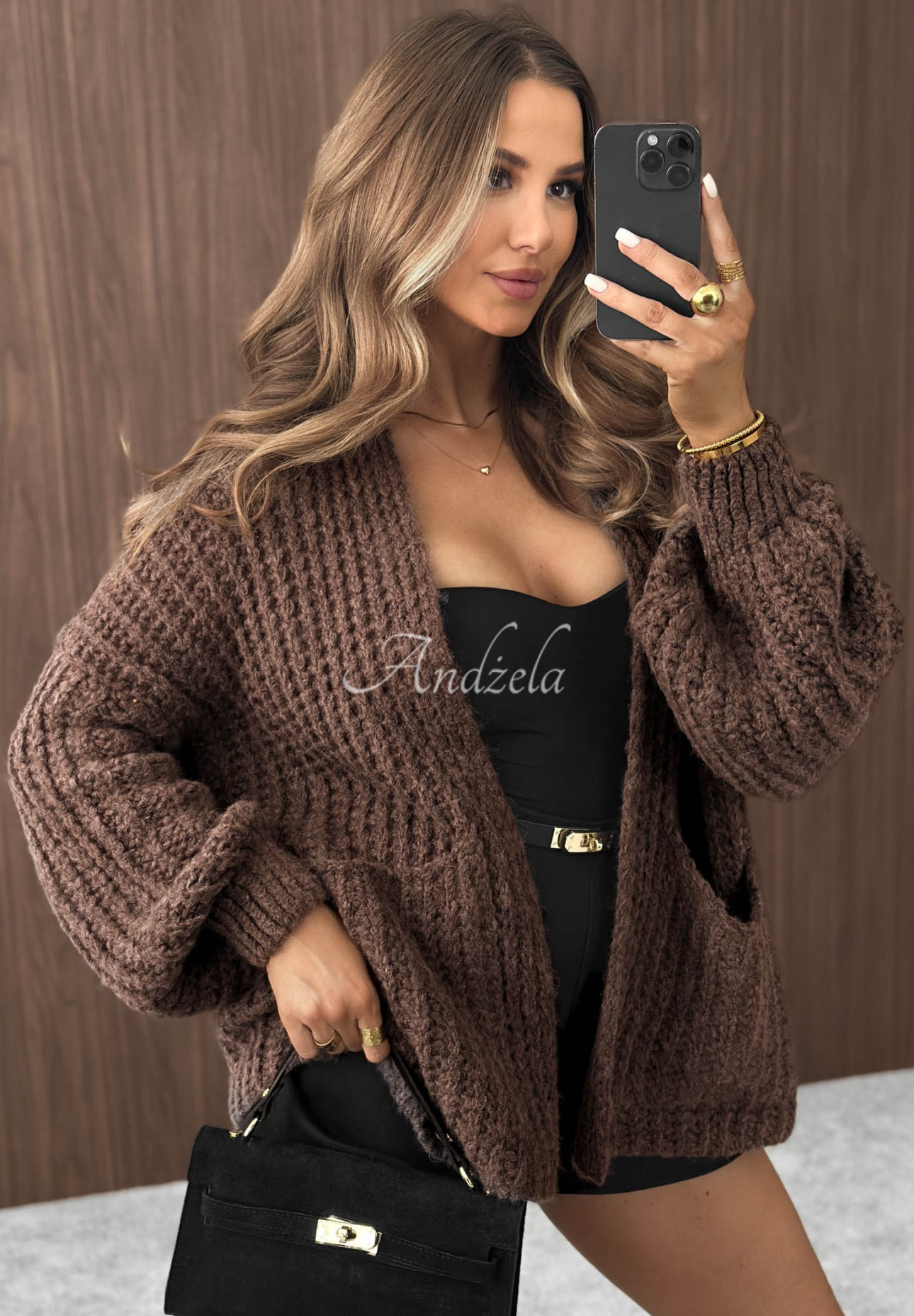 Cardigan scurt cu lână Simply Cozy