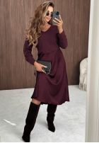 Ușor Pulover z dekoltem w serek Amber Woods kaki