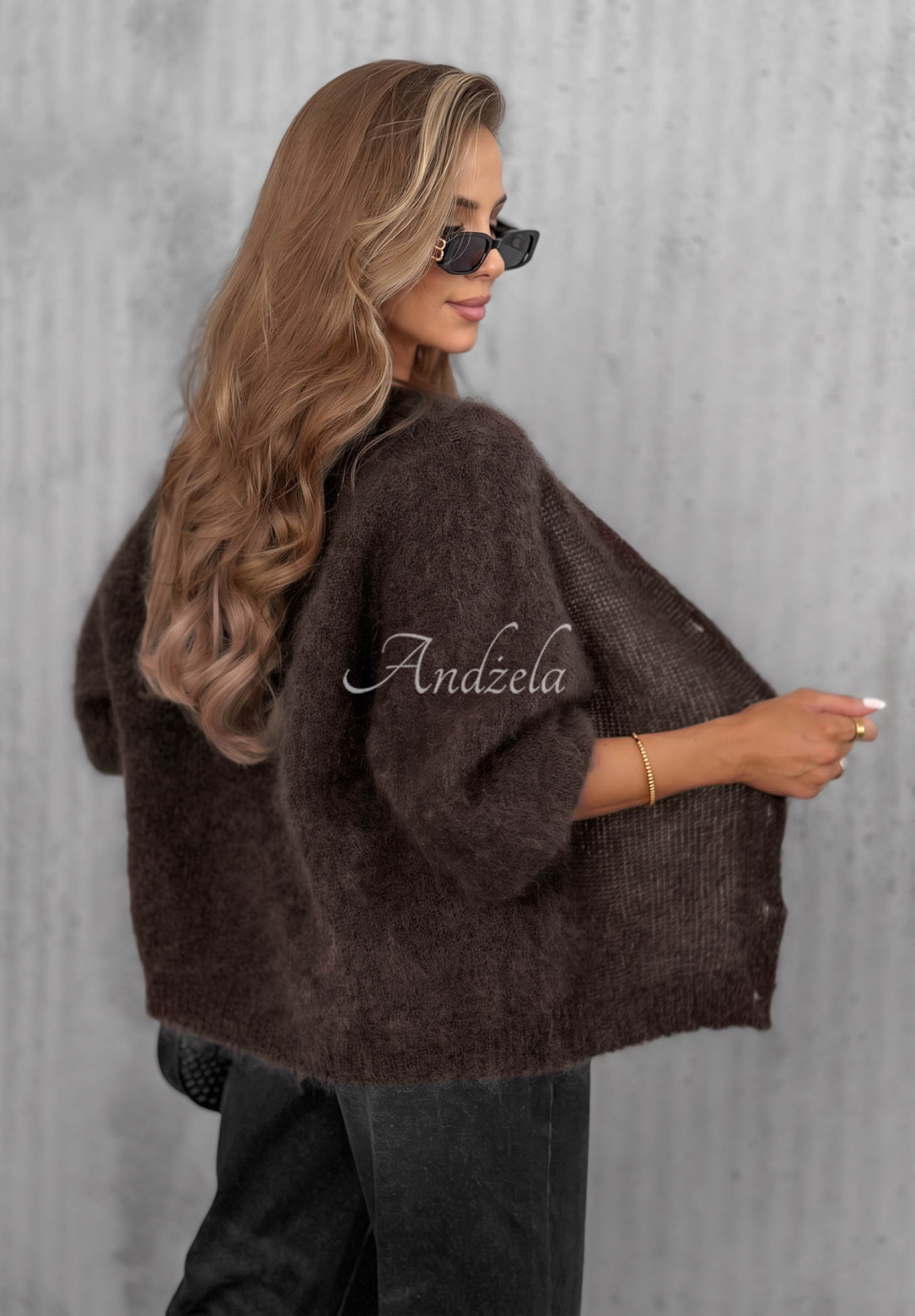 Cardigan scurt din mohair cu închidere Sugar Cloud