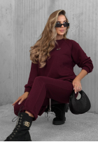 Bawełniany Compleu de trening Misty Melody burgundowy