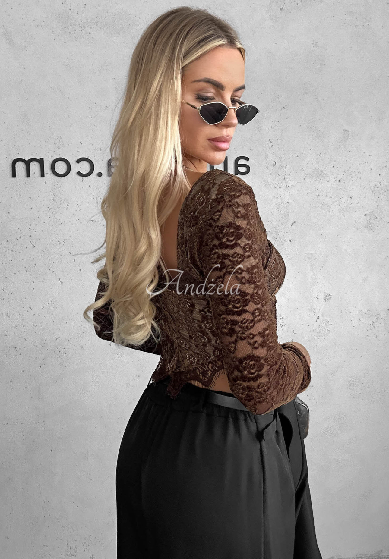 Bluză corset cu mânecă lungă din dantelă Pure Seduction