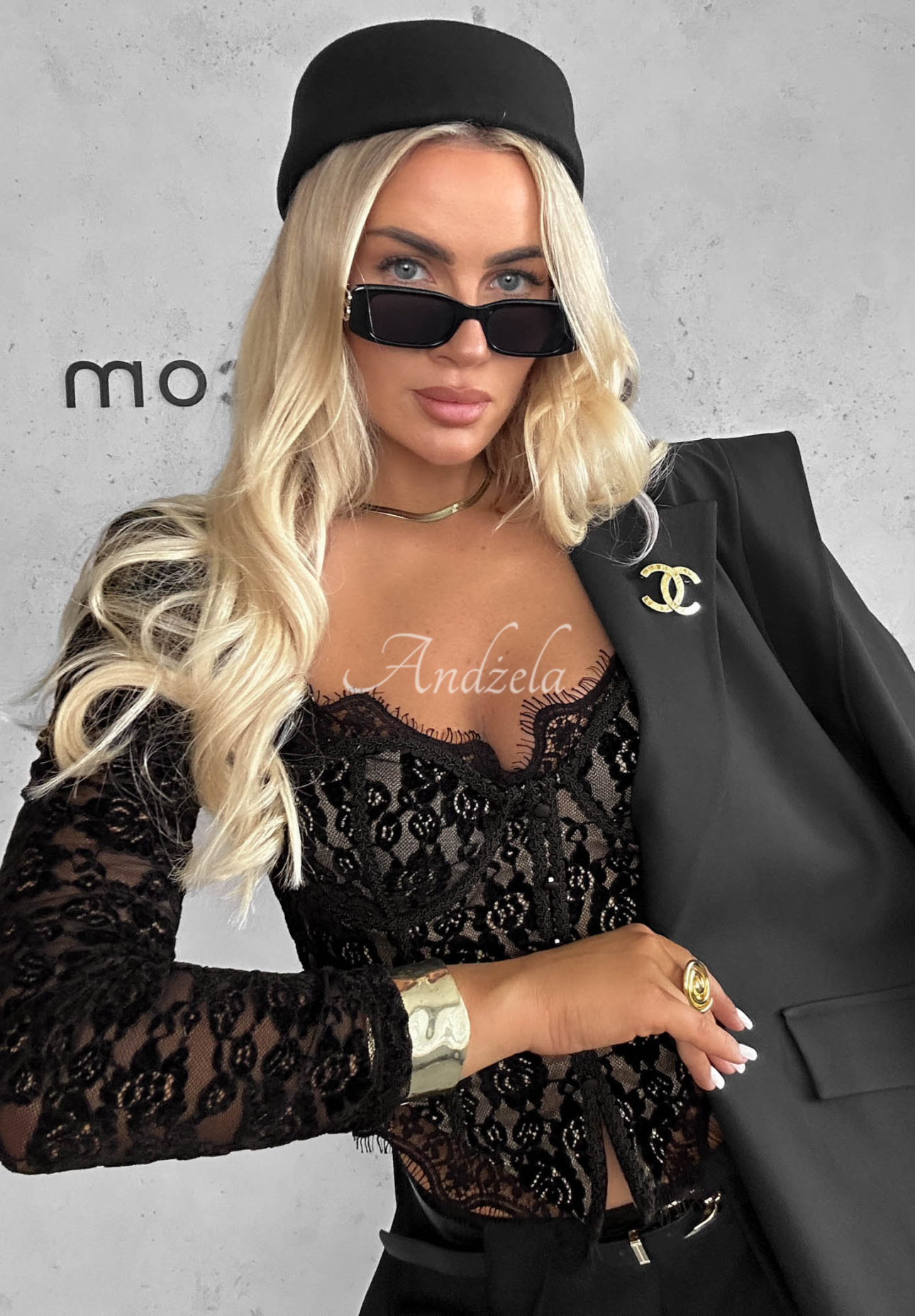 Bluză corset cu mânecă lungă din dantelă Pure Seduction
