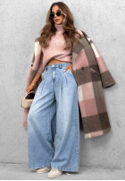 Pantaloni din denim wide leg Daily Walk albastru deschis