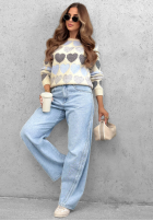 Pantaloni din denim baggy City Walk albastru deschis