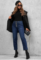 Pantaloni din denim skinny No Rush Today bluemarin