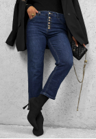 Pantaloni din denim skinny No Rush Today bluemarin