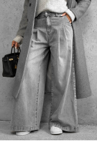 Pantaloni jeansowe wide leg Daily Walk szare
