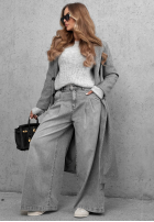 Pantaloni jeansowe wide leg Daily Walk szare