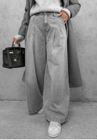 Pantaloni jeansowe wide leg Daily Walk szare