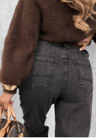 Pantaloni din denim z paskiem Running Late gri