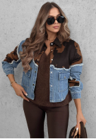 din denim Geacă w łatki Denim Cowgirl albastră