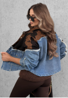 din denim Geacă w łatki Denim Cowgirl albastră