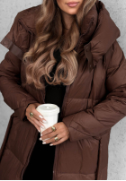 Długa puchowa Geacă z kapturem Want Winter negru