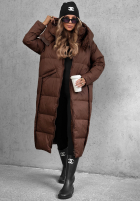 Długa puchowa Geacă z kapturem Want Winter negru