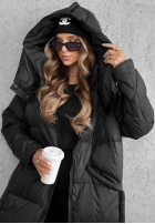 Długa puchowa Geacă z kapturem Want Winter negru
